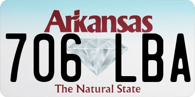 AR license plate 706LBA