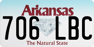 AR license plate 706LBC