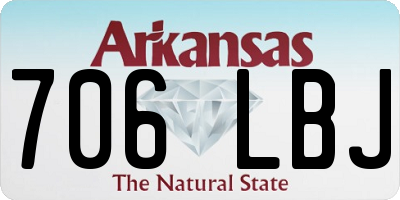 AR license plate 706LBJ