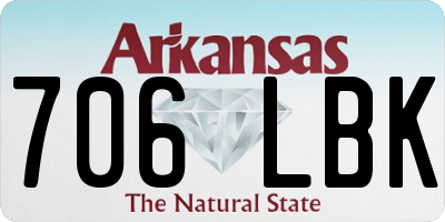 AR license plate 706LBK