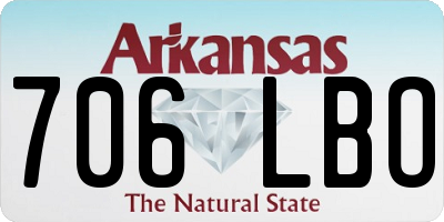 AR license plate 706LBO
