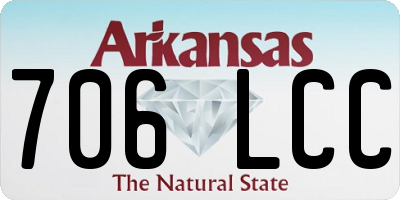 AR license plate 706LCC