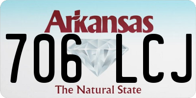 AR license plate 706LCJ