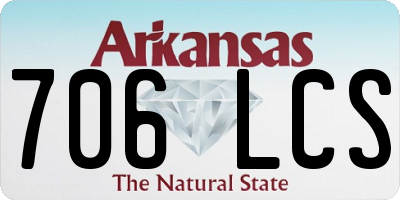 AR license plate 706LCS