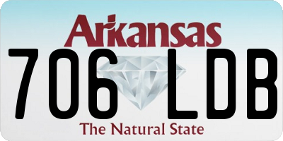 AR license plate 706LDB