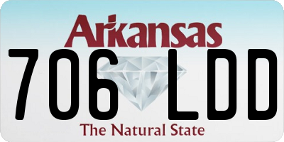 AR license plate 706LDD