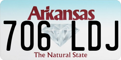 AR license plate 706LDJ