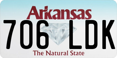 AR license plate 706LDK