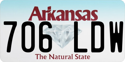 AR license plate 706LDW