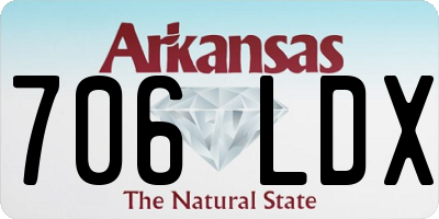 AR license plate 706LDX