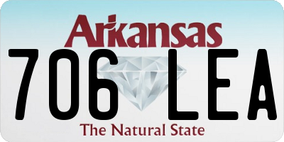 AR license plate 706LEA