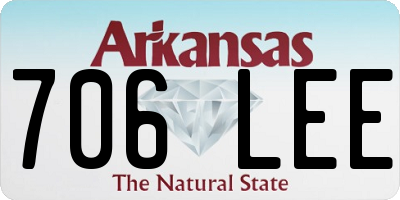 AR license plate 706LEE