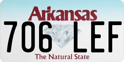 AR license plate 706LEF