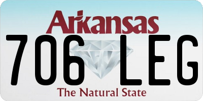 AR license plate 706LEG