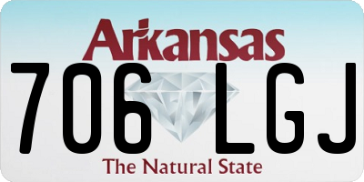 AR license plate 706LGJ
