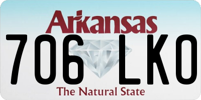 AR license plate 706LKO