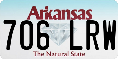 AR license plate 706LRW