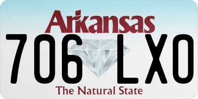 AR license plate 706LXO