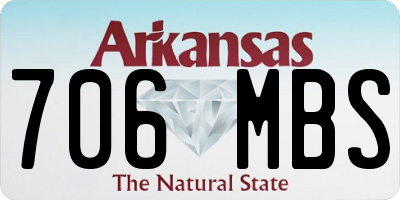 AR license plate 706MBS