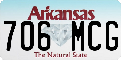 AR license plate 706MCG