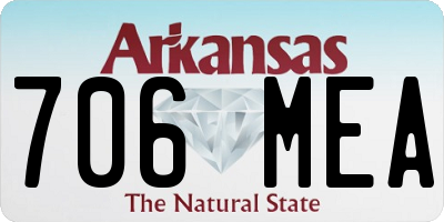 AR license plate 706MEA