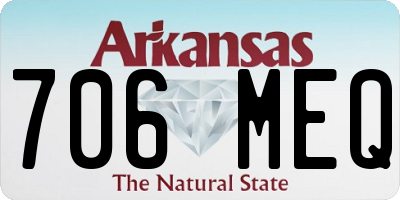 AR license plate 706MEQ