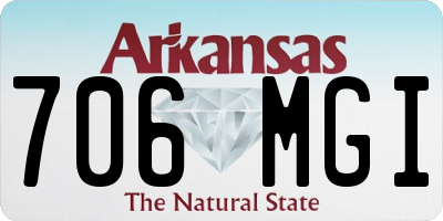 AR license plate 706MGI