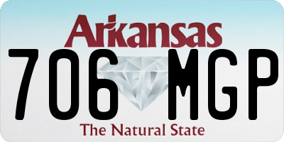 AR license plate 706MGP