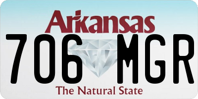 AR license plate 706MGR