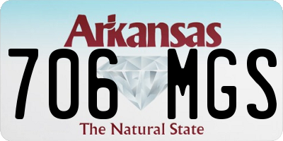 AR license plate 706MGS