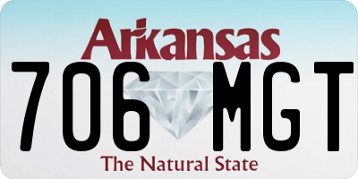 AR license plate 706MGT