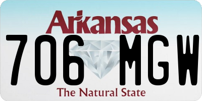 AR license plate 706MGW
