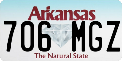 AR license plate 706MGZ