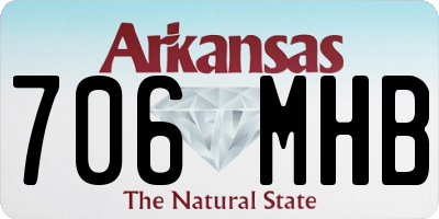 AR license plate 706MHB