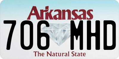 AR license plate 706MHD