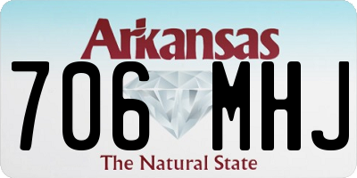 AR license plate 706MHJ