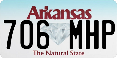 AR license plate 706MHP