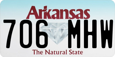 AR license plate 706MHW
