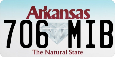 AR license plate 706MIB