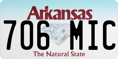 AR license plate 706MIC