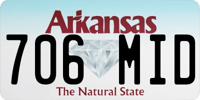 AR license plate 706MID
