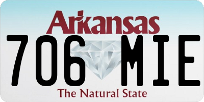 AR license plate 706MIE