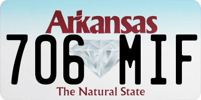 AR license plate 706MIF