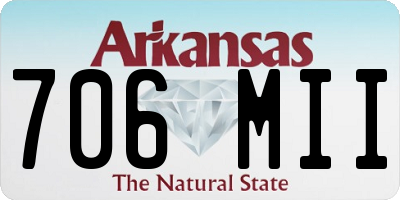 AR license plate 706MII