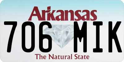AR license plate 706MIK
