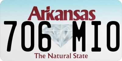 AR license plate 706MIO
