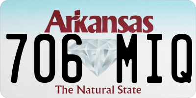 AR license plate 706MIQ