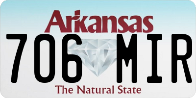 AR license plate 706MIR