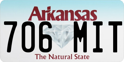 AR license plate 706MIT