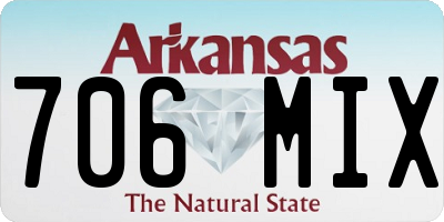 AR license plate 706MIX